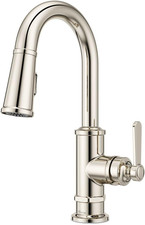 , GT572TDD, Port Haven 1.8 GPM Single Hole Pull down Bar Faucet, Polished Nickel