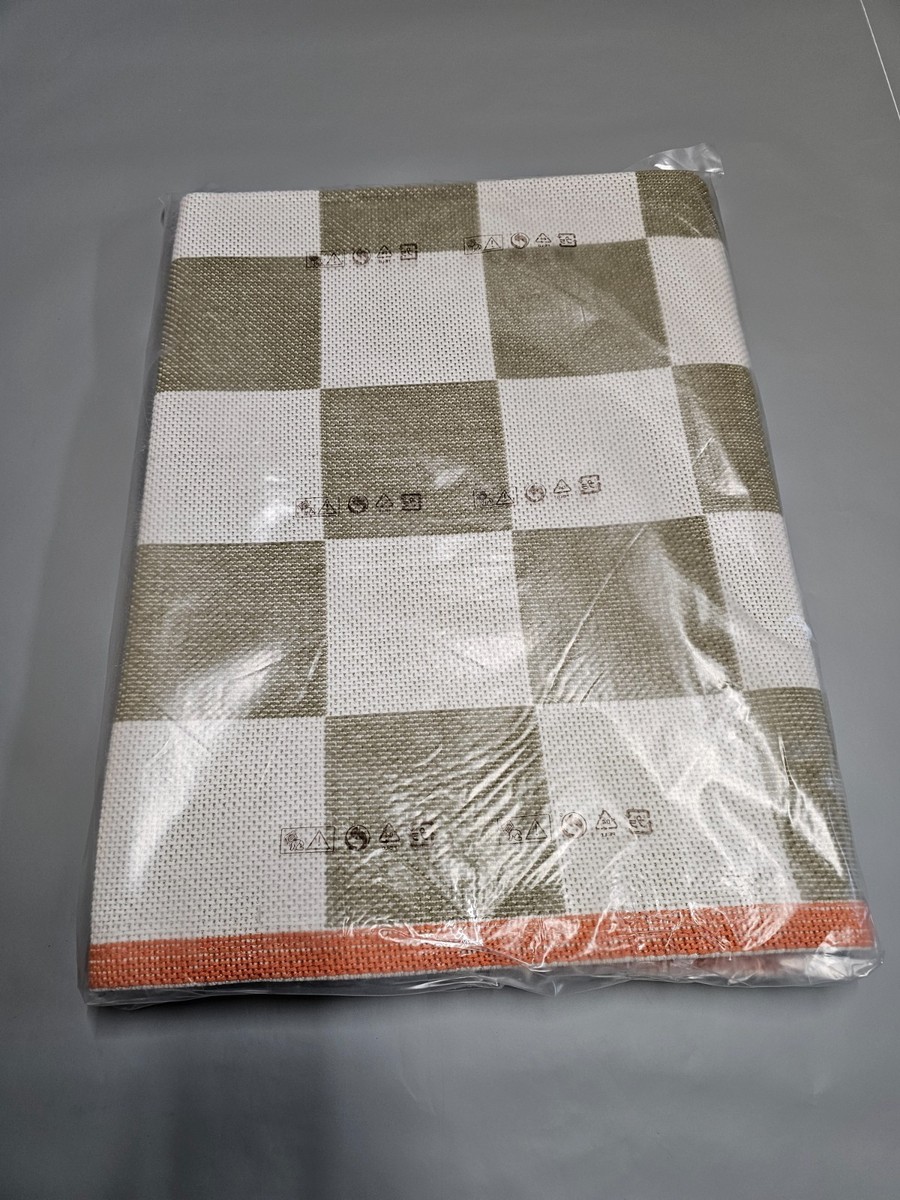 IKEA KLASSRUM Rug Flatwoven White Green 133x195 cm 100% Cotton