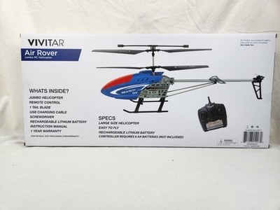 Vivitar Air Rover Jumbo RC Helicoper Drone - Blue, Indoor or