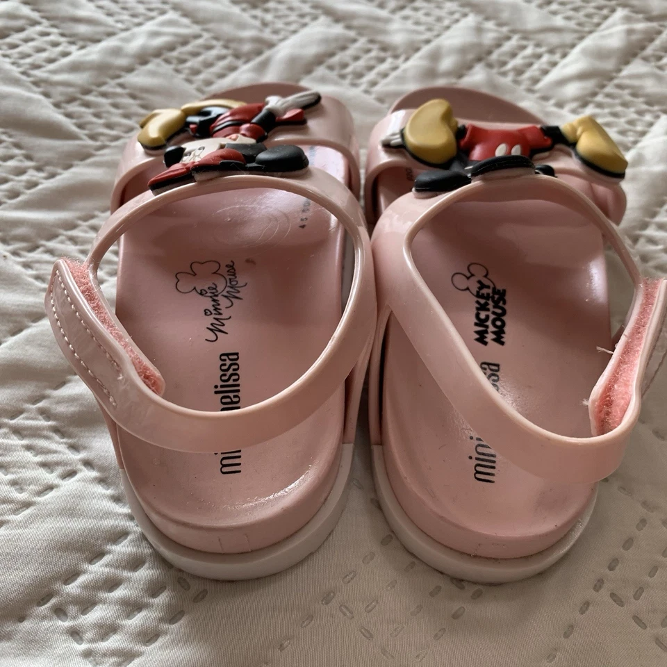 Mini Sandalias Melissa Niñas Rosa Mickey Y Minnie Mouse Disney Niñas Pequeñas 9 Foto 4 de 4