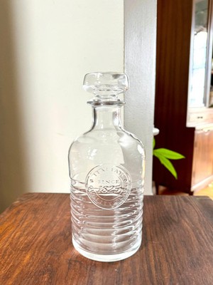Vtg Bormioli Rocco Glass Decanter | Ribbed Italian Quality Glass Bottle