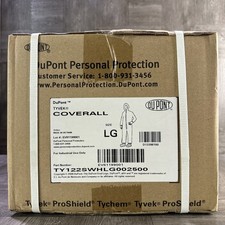 DuPont Tyvek 400 Coveralls Large TY122SWHLG002500 Case 25 Hood Boots White Bulk
