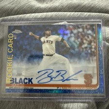 2019 Topps Chrome - Rookie Autographs Ray Black #RA-RB Blue Refractor /150 (AU,