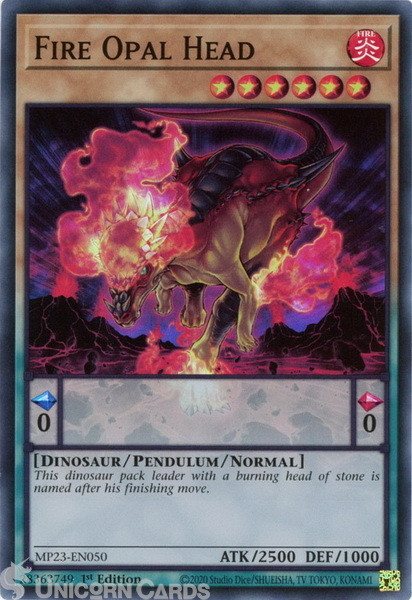 MP23-EN050 Fire Opal Head :: Super Rare 1st Edition YuGiOh Card