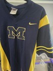 Nike Michigan Wolverines V-Neck Short Sleeve Shirt Navy/Yellow Size L — photo 3
