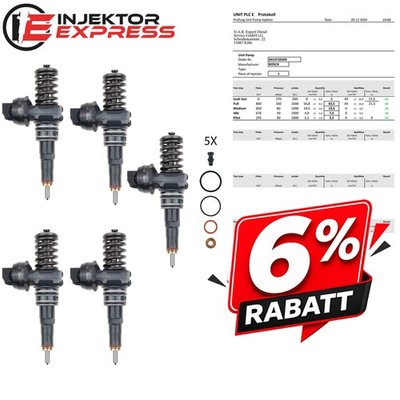 5x 0414720309 Pumpe Düse Einheit PDE VW Multivan Transporter 2.5 TDI 07Z130073N