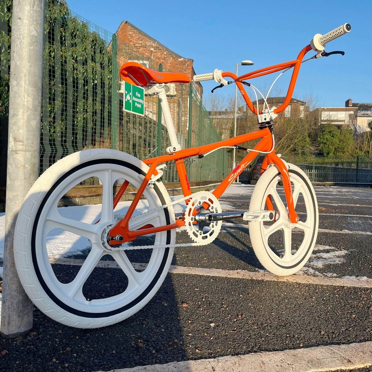 Guidon BMX Skyway Course Cruiser Blanc – 6,75″ Oldschool NEUF