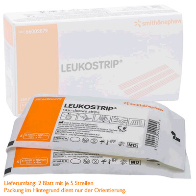 LEUKOSTRIP Wundnahtstreifen 102 x 6,4 mm, 2 x 5 Stck.