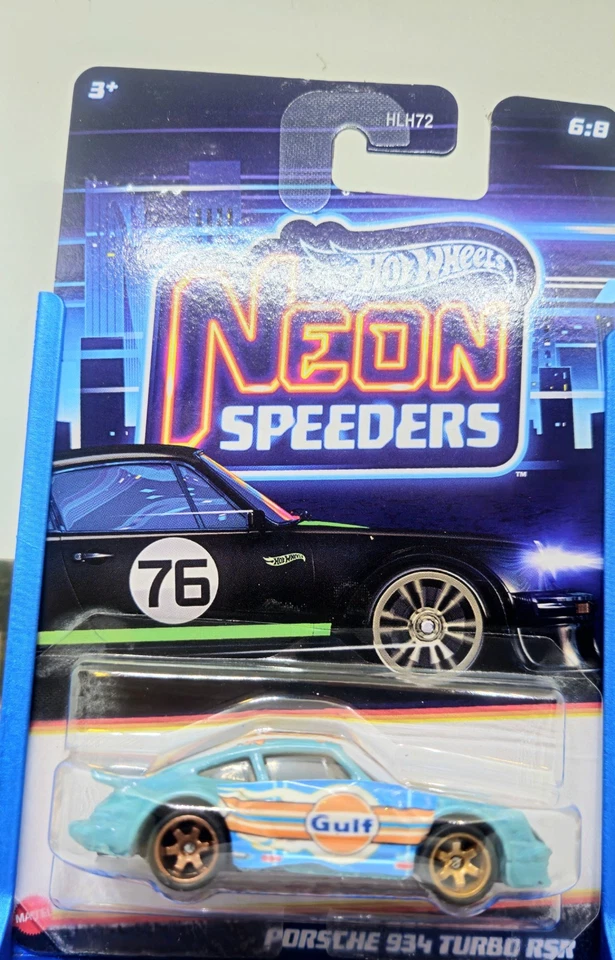 Hot Wheels Porsche **Custom Gulf Oil W/ Spectraflame And Real Riders** - Image 3 of 3