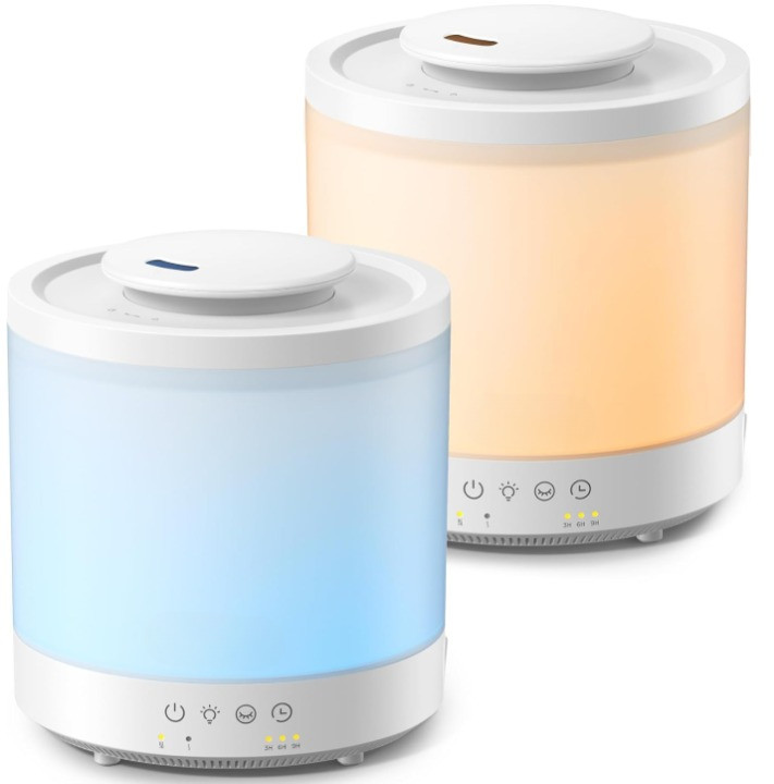 Humidificador Peque&ntilde;o 2 Pack 1,5L Vapor Fr&iacute;o Top Fill Luz 7 Colores, Nuevo
