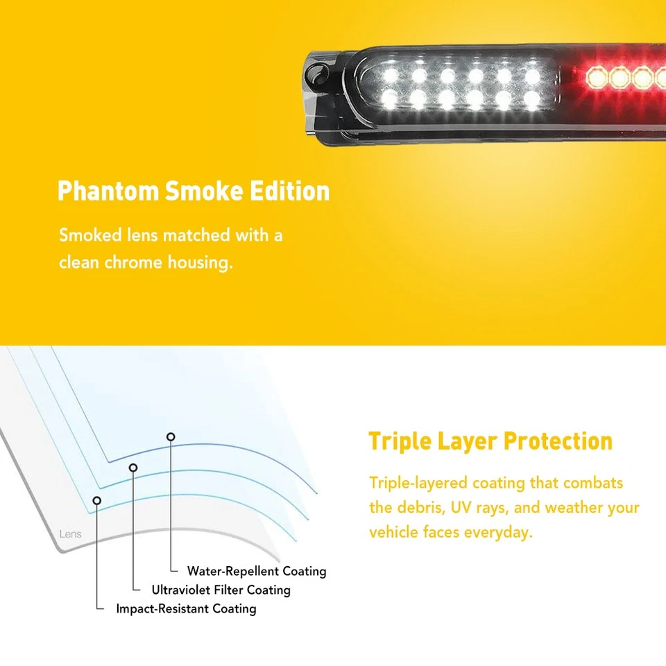 Tercera luz de freno LED de humo para Ford F-150 1997-2003 Foto 4 de 4