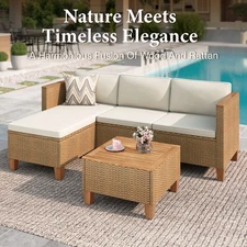 Outdoor Furniture Rattan Furniture Patio Conversation Set Outdoor Wicker Sofa