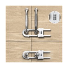 4 Pack Child Proof Sliding Cabinet Door Code Locks Baby Safety Cupboard Locks...