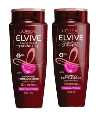 Elvive 2pk Caída Full Resist Shampoo   680 ml ea