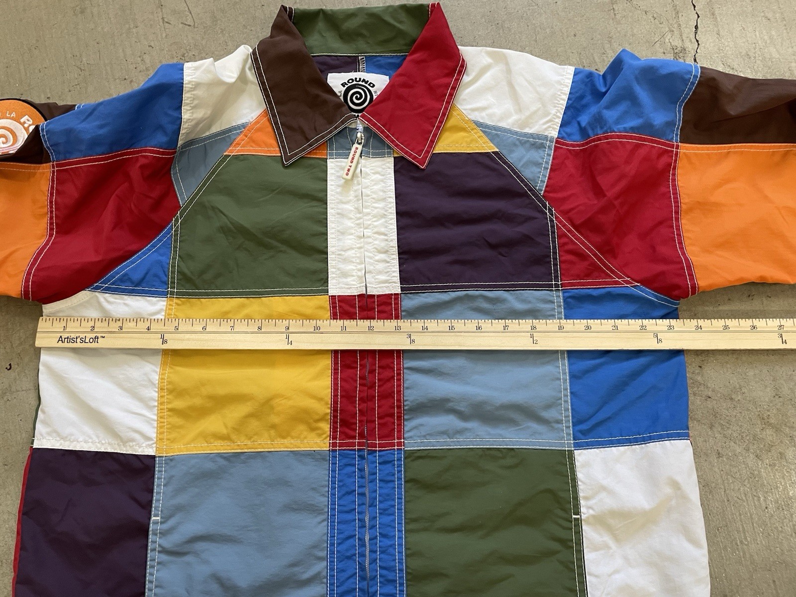 Round Two Nautical Jacket Colorful Patchwork Zip … - image 8
