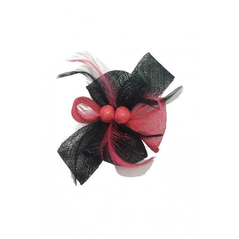 Womens Flower Hair Clip Feathers Mini Brooch Wedding Fascinator Royal