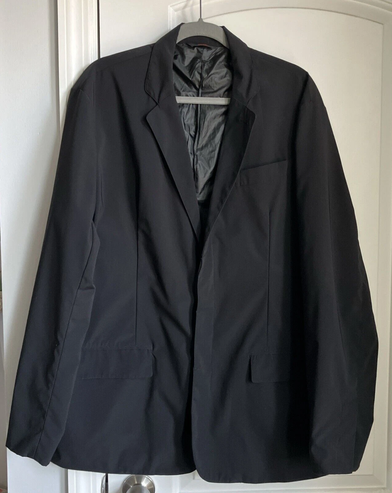 UNDERCOVER Blazer Tumi Tg XL Nero Poliestere Giacca Softshell Viaggio Tasca Nascosta Bottone