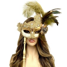 Women Costume Masquerade Party Masks With Stick For Wedding Ball Stick Mask