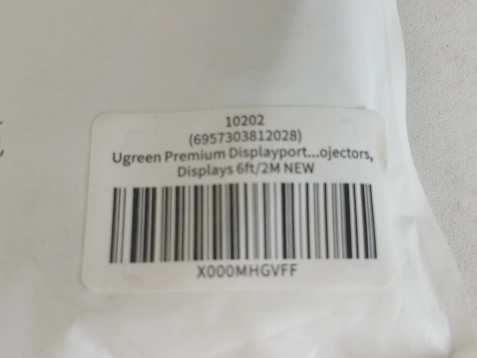 Кабель Ugreen Premium DisplayPort 6 футов - Изображение 2 из 4