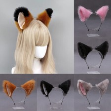 Fashion Cute Cat Fox Ear Long Fur Plush HairHoop Headband Anime Cosplay Headwear