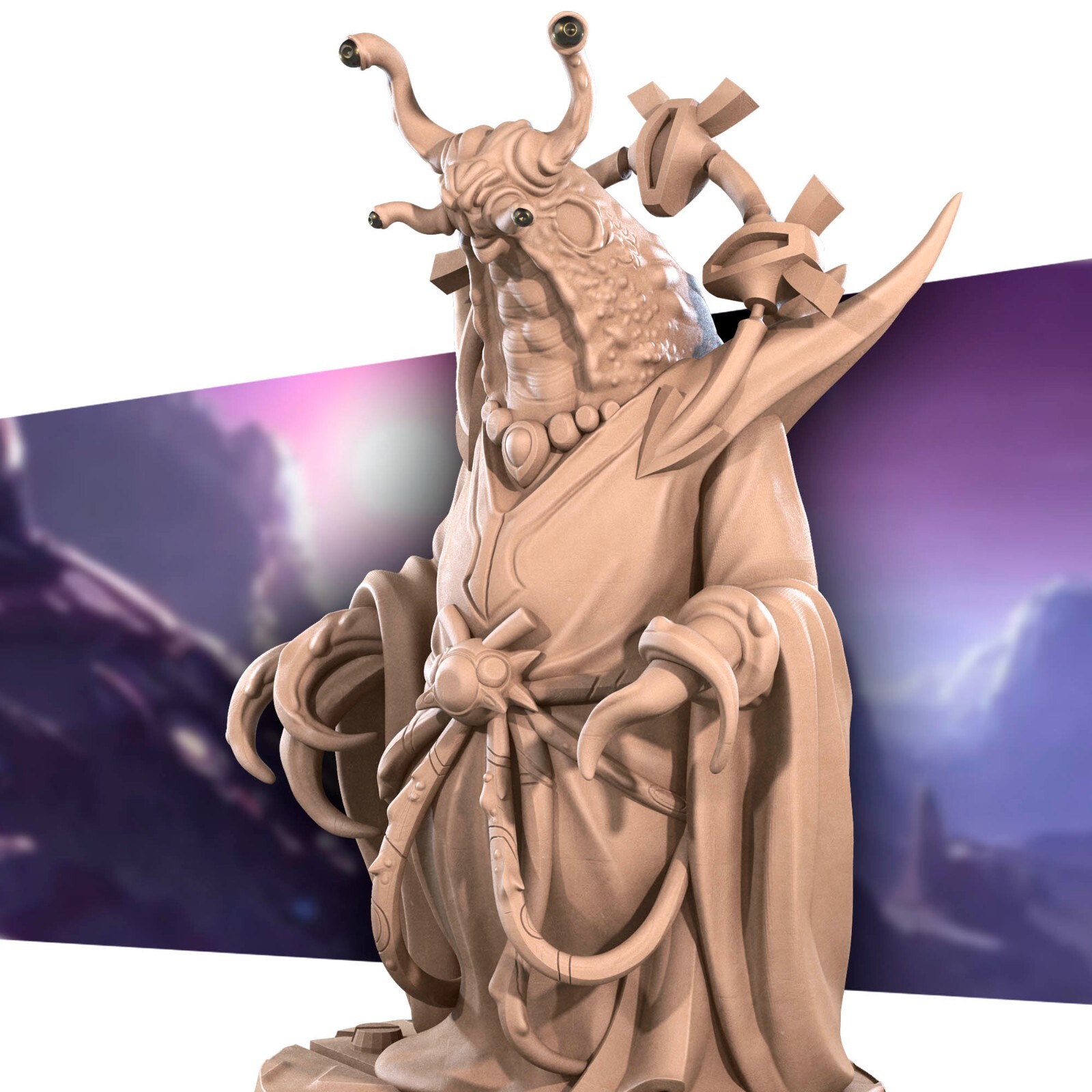 Space Slug Mystic - Alien Wizard Mage - Bite the Bullet - Dungeons and Dragons