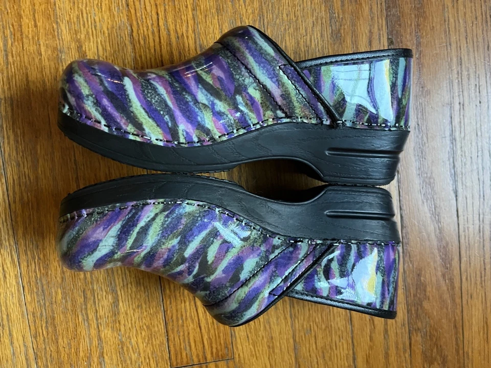 Zueco de cuero multicolor Sanita US 9 para mujer 40 - ¡¡Precioso!!! Foto 3 de 4