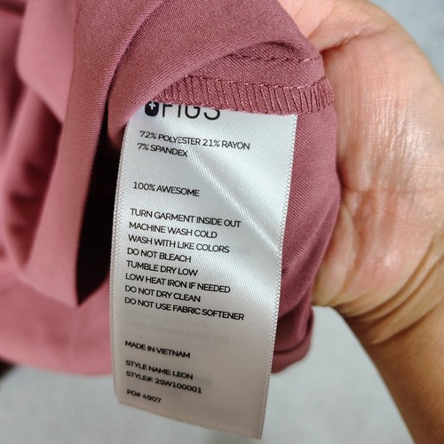 Figs Leon Three Pocket Scrub Top 4XL Mauve Pink Surgical PO#4907 NWT - Picture 9 of 10