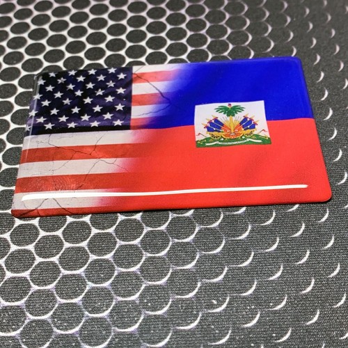 America USA Haiti Dual Country Domed Decal American Sticker 3D 3.25"x2" - Imagen 7 de 7