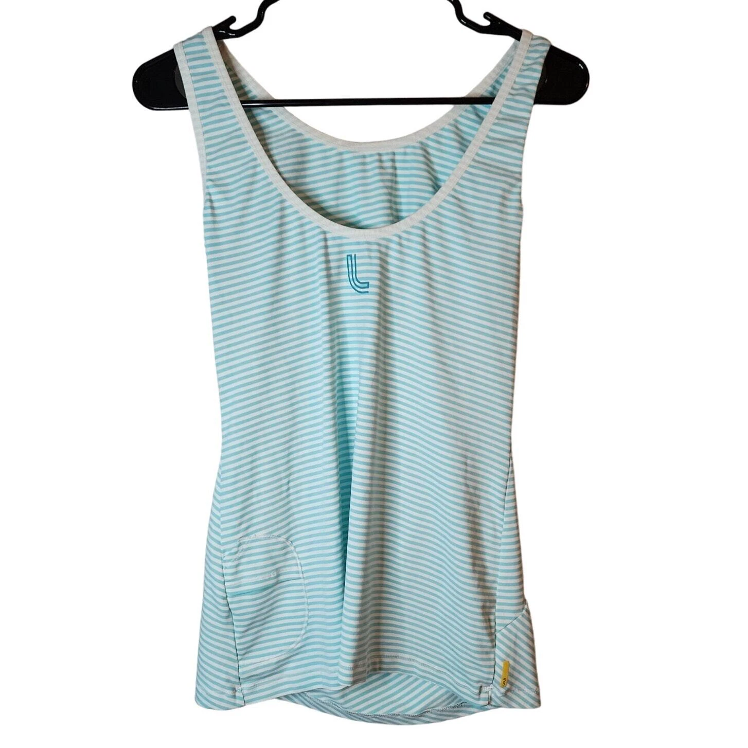 lole striped wicking 4-way stretch upf 50 gym yoga workout tank-top