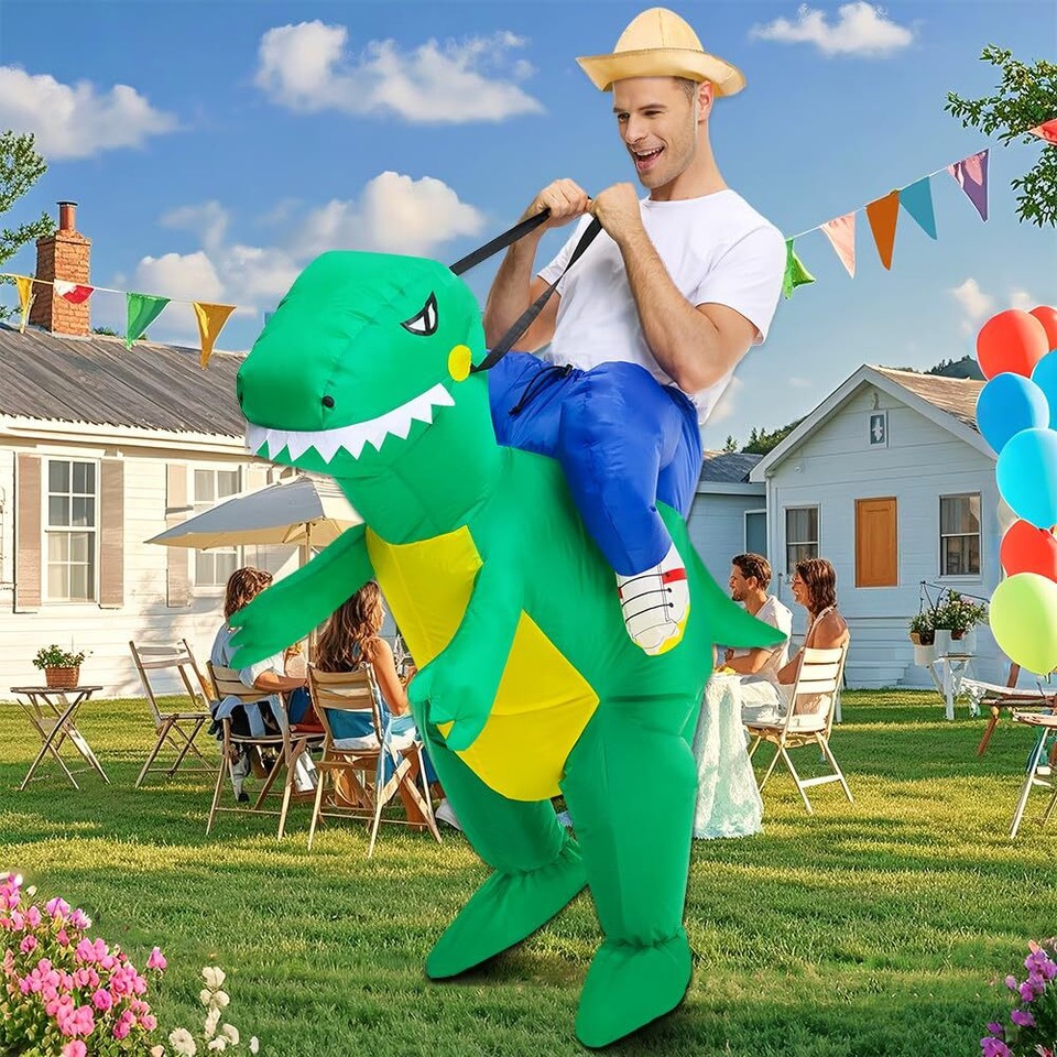 Inflatable Dinosaur Costume Adult Size Riding Air Funny Blow up