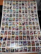 lot of 3 Different 1992 Topps Football Uncut Sheets John Elway Barry Sanders