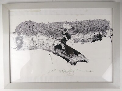 Klaus Beilstein Tusche signiert Moos 43x58 cm MÄ-209