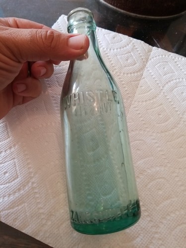 Whistle Aqua Coca Cola Co. Vintage Soda Bottle Zanesville, OH Ohio - 第 1/12 張圖片