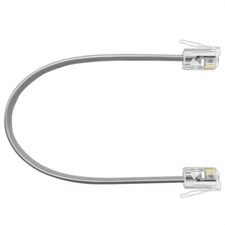 GE TL96114 Phone Line Cord 8-inch, Gray, 6-conductor 