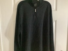 Raffi Men  s Black Sweater Xxl Merino Wool And Acrylic Blend
