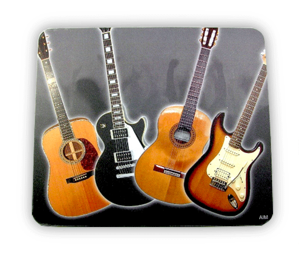 Mouse Mat - Acoustic & Electric Guitars - Music Gift - Musical Mouse Mat