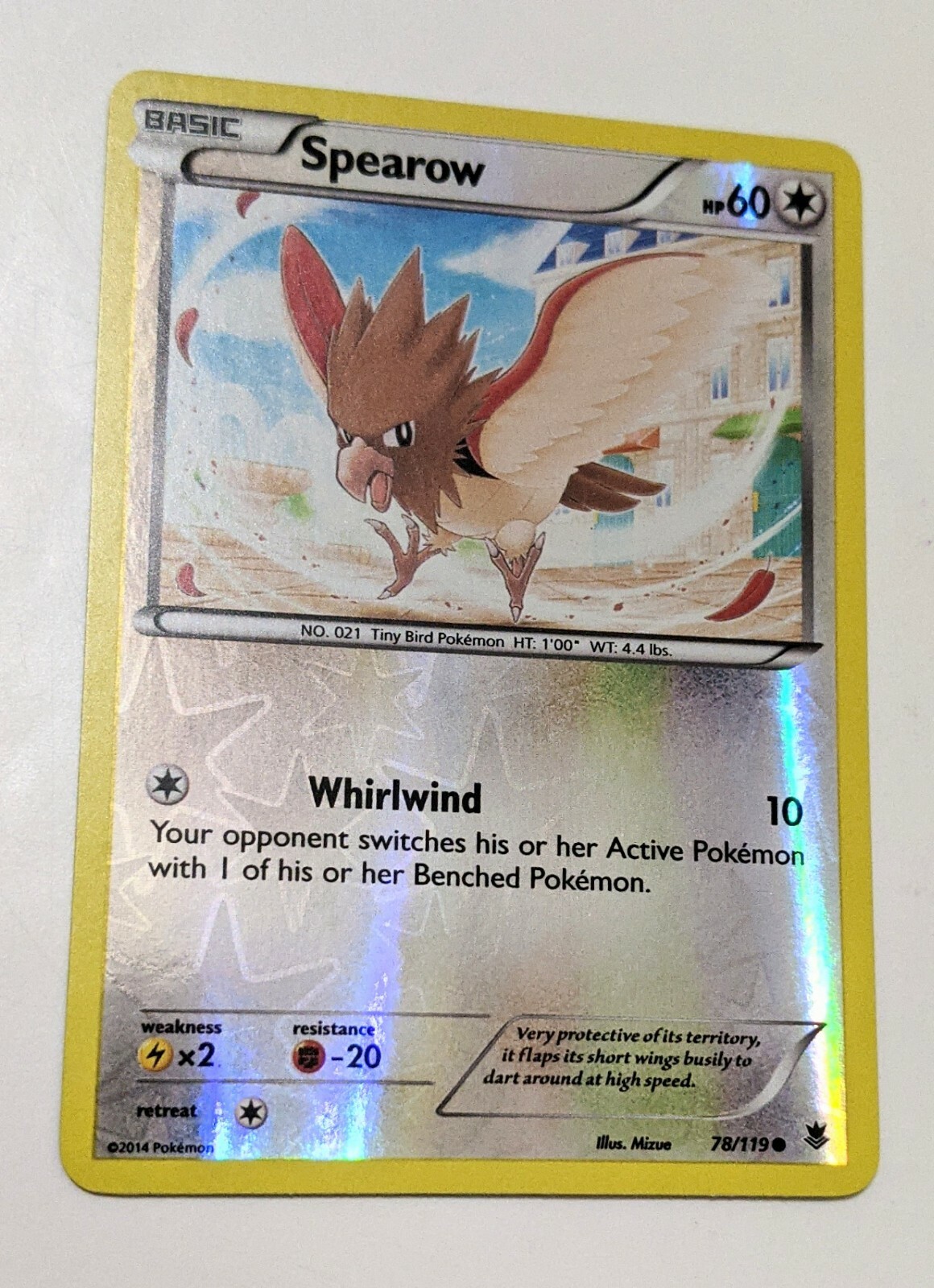 Spearow 78/119 Reverse Holo XY Phantom Forces Pokemon Card ~ NM
