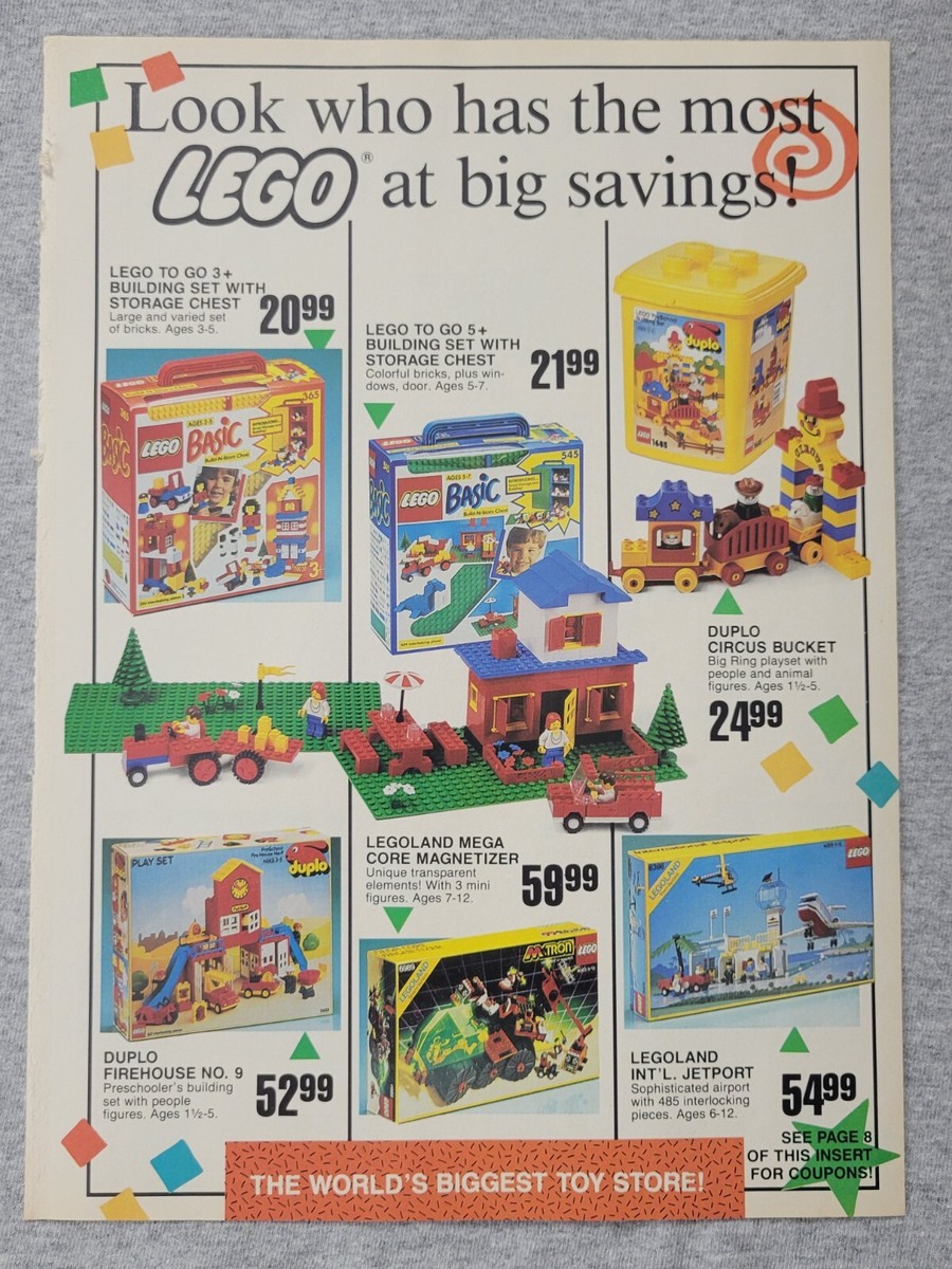 1990 Toys R Us Catalog 1990 Magazine Advertisement Page Toys R Us Lego Sets  Kids Toys, image size:900x1200