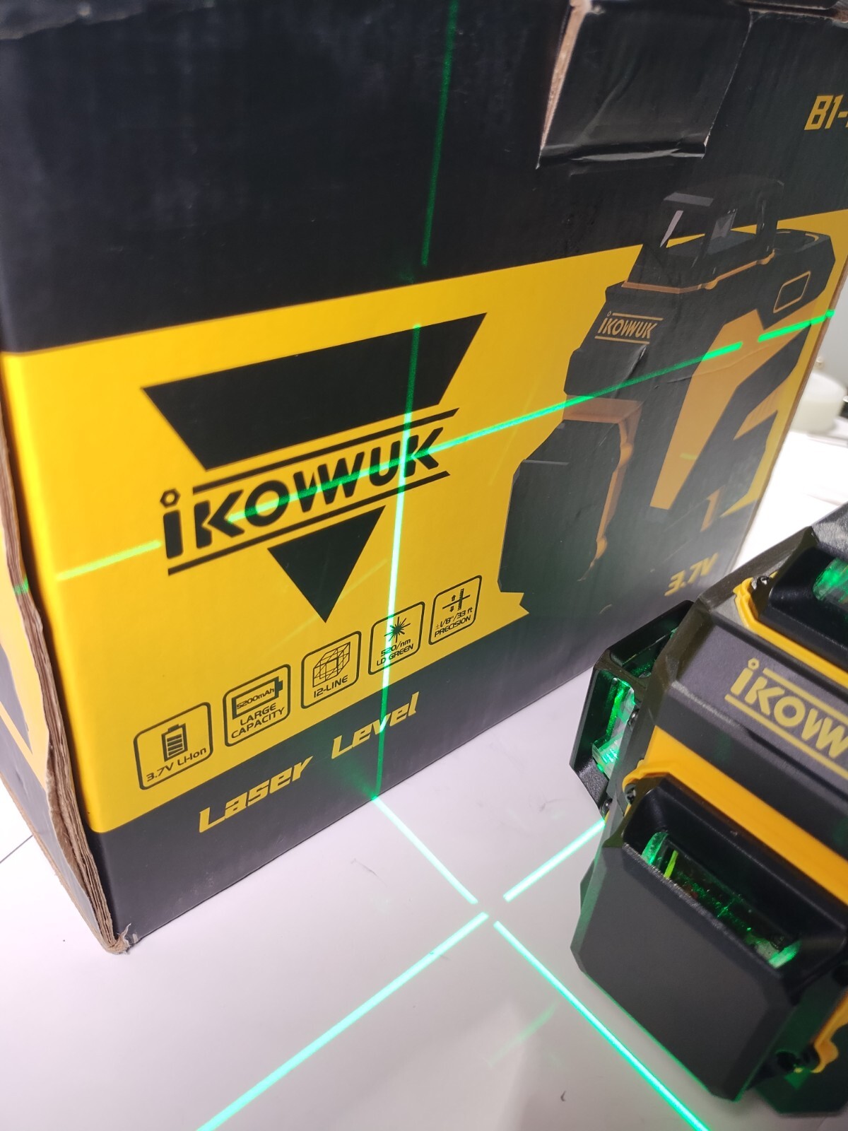 Laser Level 3x360° Cross Line Laser for Construction & Picture Hanging NEW Works