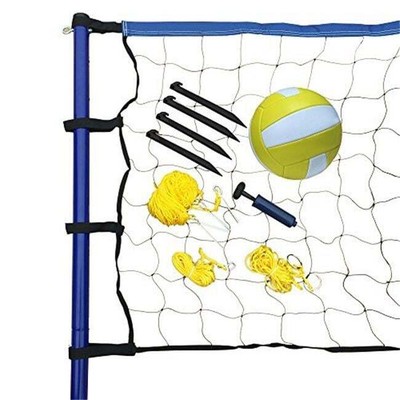 Blue Wave BG3137 Portable Volleyball Net Posts  Ball & Pump Set