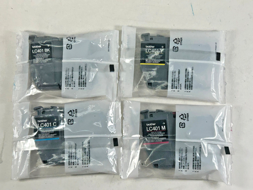 4PK GENUINE Brother LC401 Starter Ink for MFC-J1010DW MFC-J1012DW MFC ...