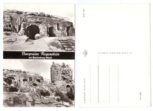 104268 - Burgruine Regenstein bei Blankenburg - Echtfoto - alte Ansichtskarte