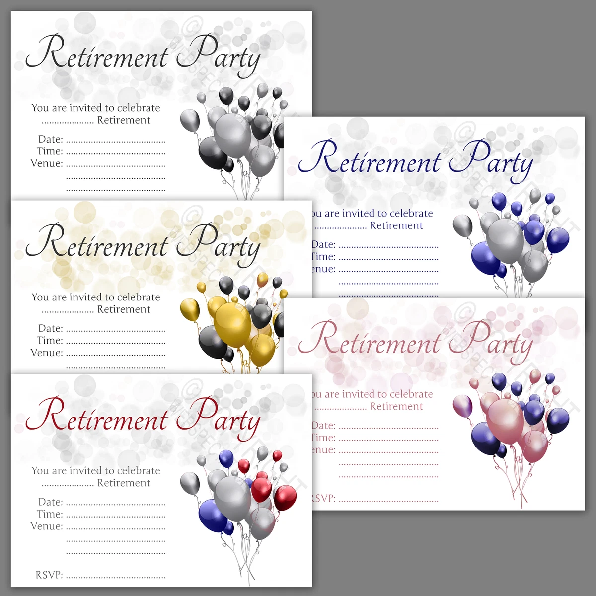 Retirement cheap party invitations