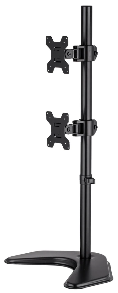 Adjustable Vertical Dual Monitor TV Desktop Mount Stand Tilt Swivel Fits 13- 27" - Image 2 of 4