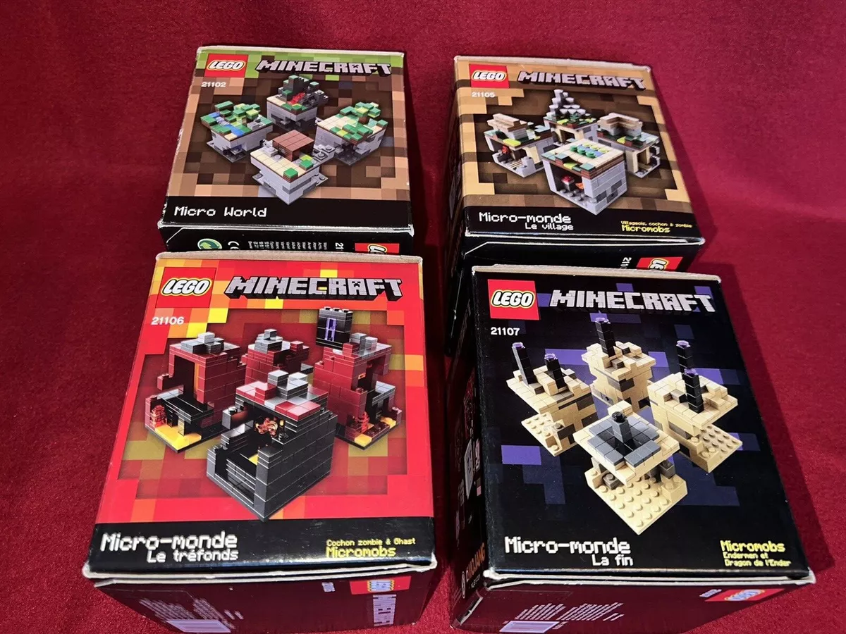 Lego Minecraft complete collection of original sets 21102, 21105, 21106,  2110