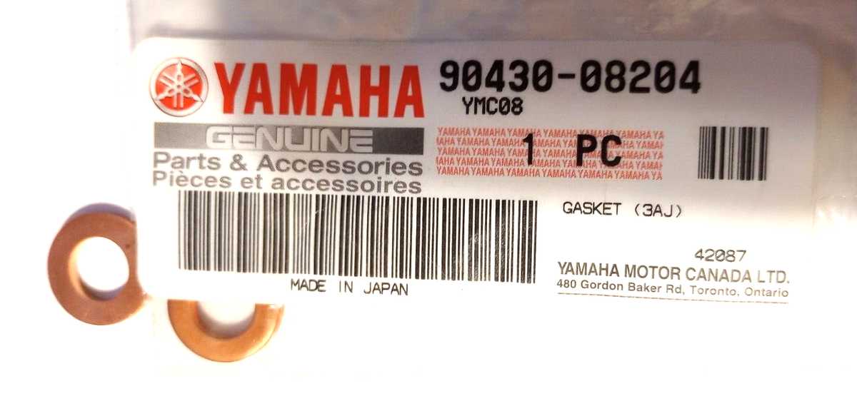 エル Yamaha Gasket NOS 90430-08204 Qty. 2 (L-8015) | eBay