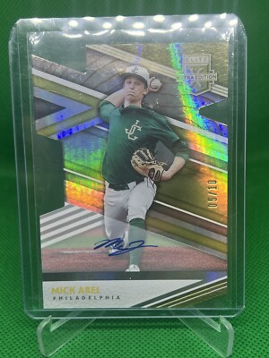 2020 Panini Elite Extra Edition MICK ABEL AUTO GOLD 5/10 Die Cut Status