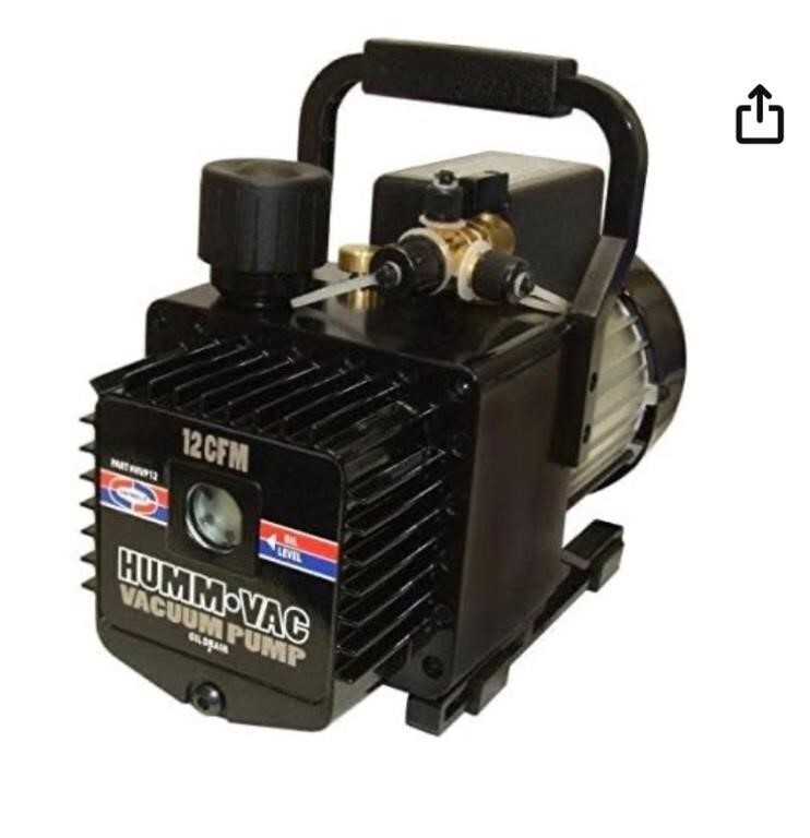Uniweld HVP12 Vacuum Pump, Rotary Vane, 12.0 CFM eBay