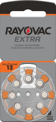 40 Rayovac 4606 Extra Advanced Typ 13 Zink-Luft Hörgerätebatterien 8er Blister