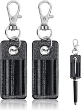2Pcs Portable Pen Holder Leather Lanyard Pen Holder Anti-Lost Pen Holder Protect